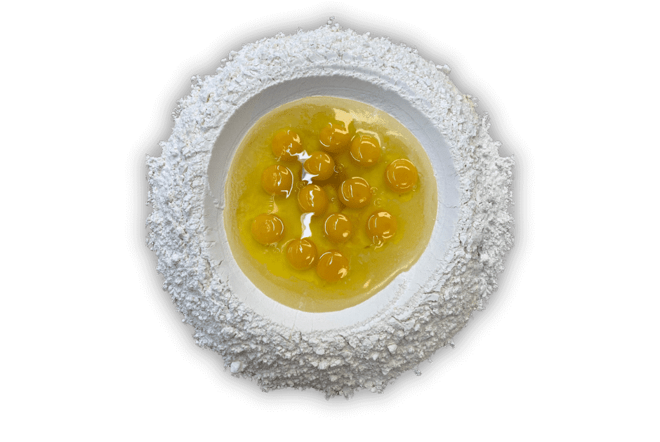 Cibus ristorante, uova per la preparazione della pasta fatta a mano
